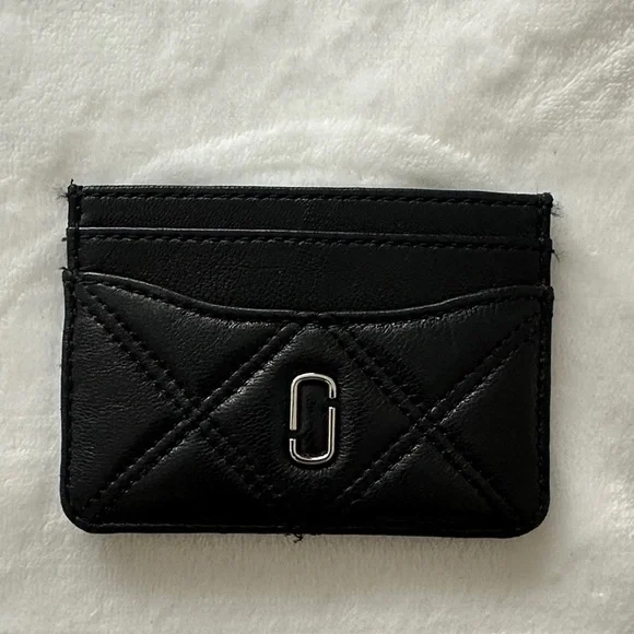Marc Jacobs Black Quilted Card Holder - Picture 1 of 4